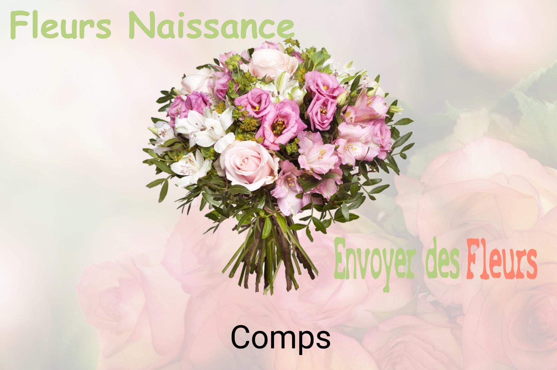Bouquet de fleurs de naissance livré à Comps